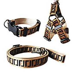 Leashes Dog Collars Set Designer Dog Leash Seat Belts Pet Collar And Pets Chain With For Small Medium Large Dogs Cat2277