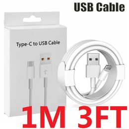 Retail Box 1M 3FT Type c Micro V8 5Pin USb-C Data Charging Cable For Samsung Galaxy S10 S20 S22 S23 Note 10 htc lg android phone