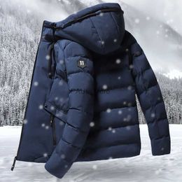 Men's Jackets Fashion Winter Jacket Men Hoodied Parka Warm Windproof Coat Male Thicken Zipper Jackets s Solid Down Coats M-4XlL231122