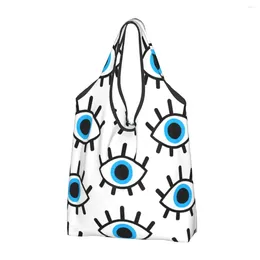 Shopping Bags Magic Eyes Charm Grocery Tote Women Custom Black Evil Eye Amulet Boho Pattern Shopper Shoulder Bag Big Handbags