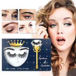 False Eyelashes Eye Lashes Thick Natural Long 3D Eyebrows 8-25 Mm Mink Fluffy Kit