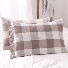 Pillows Household 100% Cotton Tick Comfortable Knitted Soft Pillowcase Summer Quality Printing Fine Cotton Pillowcase Household Products 230422