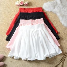 Skirts Elegant Women High-Waisted Chiffon Skirt Summer Sweet Ladies Pleated Mini Skirts Leisure Women's Short Skirt 230422