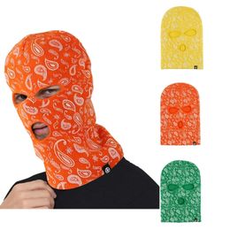 Beanie Skull Caps Knitted Full Face Paisleys Mask Winter Balaclava Cover for Outdoor Sports Halloween Novelty Knitting Beanie 231122