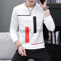 Men's T-Shirts Spring and Autumn New men's printed long-sleeved T-shirt teen round neck bottom top fashion casual men's clothing J231121