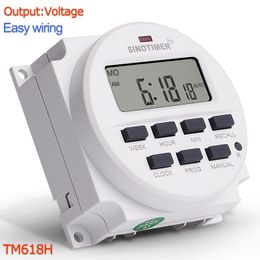 Timers TM618H DC 12V 24V AC 110V 120V 220V 230V Volt Voltage Output Digital 7 Days Weekly Programmable Timer Switch Time Relay Control 230422