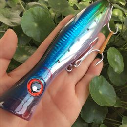 Baits Lures Noeby popper fishing lure big popper lure loud sound 200160120mm for fishing bass bluefish tuna popper with VMC hook 230421