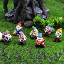 Garden Decorations 1pcs 2021 Mini Resin Moss Micro Landscape Decoration Outdoor Fairy Miniature Ornaments Handicraft Flower Pot Ac202H