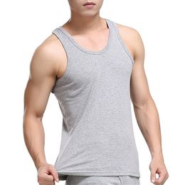 Men's Tank Tops Men Casual Tank Top Cotton Tank tops Sleeveless Tees Black White Gray Tanks Undershirt Quick Dry Boys Vest For Male Tanktop 230422