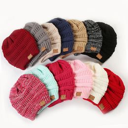 Luxury Woollen Beanie Skullies C.C Ponytail Hats for Women Ladies Winter Warm Casual Caps Letter Lable Knitted Hat 13 Colours Wholesale Retail Price