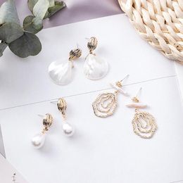 Dangle Earrings Women Korean Style Pearl Faux Pearls Trendy Fashion Decorative Drop Earring Stylish Pendant