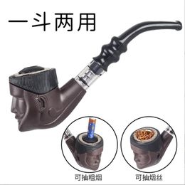 Smoking Pipes Dual purpose resin Philtre pipe for human head portrait