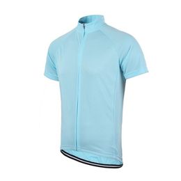 pure colors Whole- Men Women Solid Cycling Short Sleeve Jersey Full Length Zipper Unisex Bike Jersey336V
