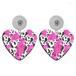 Dangle Earrings LOVE MOM Sunflower Happy Easter 12mm 18mm Snap Button Heart Acrylic Eardrop Ear Stud DIY Jewelry R2370