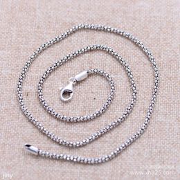 Pendants KJJEAXCMY Fine Jewellery 925 Sterling Silver Thick 1.5mm-2.5mm Popcorn Chain Female Money