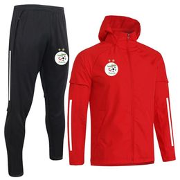 2021 algeria soccer Windbreaker Men's Tracksuits kits zipper Hooded jackets pants sets sports Training Suits adult Football j316O