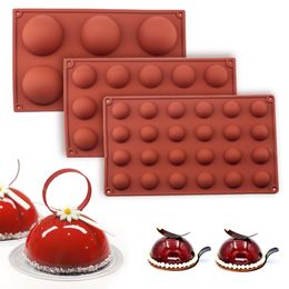 Baking Moulds 3D Ball Round Half Sphere Silicone Moulds for DIY Baking Pudding Mousse Chocolate Cake Mould Kitchen Accessories Tools 230421