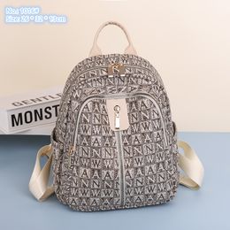 Factory sales ladies shoulder bags 4 Colours light and breathable soft leather backpack outdoor letter printed handbag street popular zipper women bag 1016#