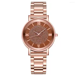 Wristwatches Fashionable Luxury Watches For Ladies Simple Quartz Watch Stainless Steel Dial Women Casual