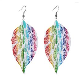 Dangle Earrings 2023 Fashion Jewellery Vintage Colourful Leaves Women's Charm Simple Bride Wedding Long Accessories