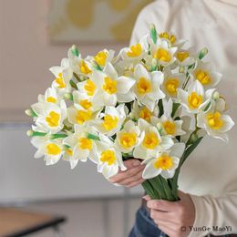 Decorative Flowers Narcissus Flower Artificial Home Decoration Arrangement Living Room Dining Table Shoot