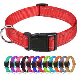 Dog Collars Reflective Collar Soft Neoprene Padded Breathable Nylon Pet Adjustable For Medium Large Dogs Neck 30-70 Centimetre