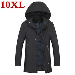 Men's Down 2023 Plus Size 10XL 9XL 8XL Male Winter High Quality Wram Parkas Jacket Men Casual Loose Mens Long Coats