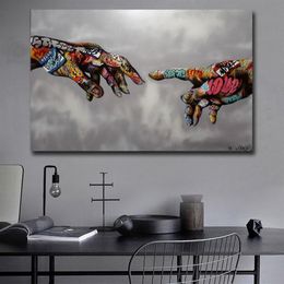 Graffiti Art Poster Print Painting Street Art Urban Art on Canvas Hand Wall Pictures for Living Room Home Decor315o