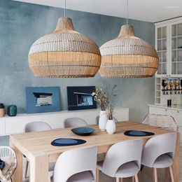 Pendant Lamps Japanese Restaurant Chandelier Creative Personality Rattan Simple Inn Homestay Living Room Dining Table Ligh