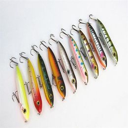 9 2cm 13g Fishing Lure Pencil Shape Bait Minnow Lure Hard Plastic Bait Fishing Tackle China Hook Casting Spinner Bait Floating339H
