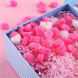 Party Decoration 1000 pieces (10 bags) mini heart-shaped love beads foam strip gift box fluffy stuffing package wedding flower box stuffing DIY party supplies 231122
