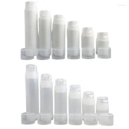 Storage Bottles 24PCS Empty Portable Clear White Airless Dispenser Lotion Pump Cream 30ml 50ml 80ml 100ml 120ml 150ml