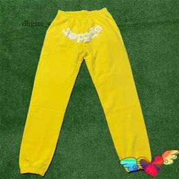 dhgate sp5der tracksuit spider hoodie &sweatpants Sp5der Pant Yellow Young Thug Spider Sweatpants Men Foam Angel Joggers Terry Loose Drawstring Trousers A6jb D97E