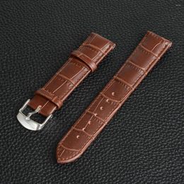 Watch Bands 18mm Durable Band Genuine Leather Straps Women Men Dress Accessories High Quality Brown Colours Watchbands