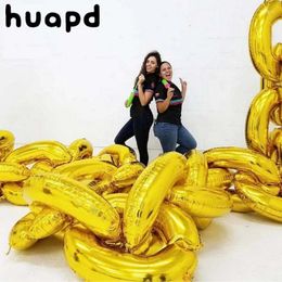 Party Decoration 10pcs 16inch Golden Silver Letters 0 Combination Balloon Chain Hip Hop Theme Birthday DIY Supplies