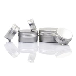 Empty Aluminium Lip Balm Containers Cosmetic Cream Jars Tin Crafts Pot Bottle 5 10 15 30 50 100g Hnavr