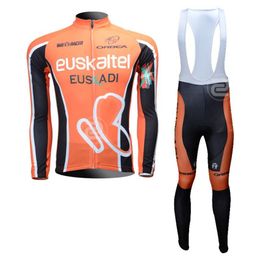 Whole- 2016 Euskaltel Euskaditeam long sleeve cycling jersey301i