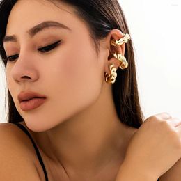 Backs Earrings Twisted Small Ear Clip For Women Trendy Statement Single Earring Accessories 2023 Fashion Jewelry Female Gifts