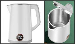 220V EU PLUG 304 Stainless Steel Electric Kettle Seamless Electronic Temperature Regulation with Temperature Display