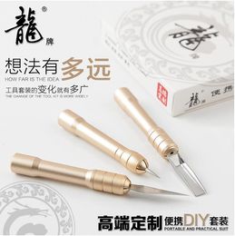 Smoking Pipes Dragon Brand Three Piece Smoking Tool Set Universal Gold and Silver Two Colours