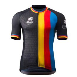 2022 Belgium Flanders Cycling Jersey Short Sleeve Bicycle Clothing Men Cycling Wear Ropa Ciclismo maillot288d