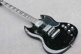 Custom Shop Tony Iommi model S G Black Electric Guitar fast shipping