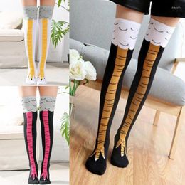 Women Socks Cute Funny Chicken Leg Creative Stovepipe Ladies High Tube Over The Knee 3D Cartoon Animal Feet