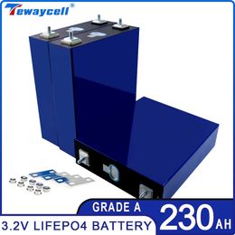 Tewaycell New 3.2V 230Ah Lifepo4 Battery Pack Grade A Lithium Iron Phosphate Prismatic RV Power Solar with Busbar EU US TAXFREE