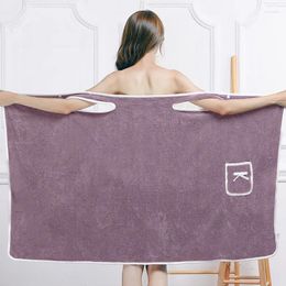 Towel Adult Wearable Bath Suspender Chest Wrapped Skirt Bathrobe Female Sexy Thicker Than Pure Cotton Absorbent