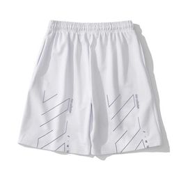 36% OFF WHITE Sketching Incomplete Arrow OW Shorts Mens Womens Fashion Loose and Fashionable Split Casual Pants