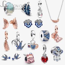 Loose Gemstones 2023 925 Sterling Silver Travel Series Charms Beads Fit Original Pando Charm Bracelets Women DIY Jewelry Making Gift