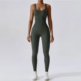 Active Sets Yoga Set Women One-piece Suit Dance Romper Fitness Bodysuit Workout Siamese Sportswear Seamless Gym Sports Playsuit