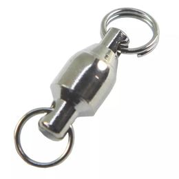 High Quanlity Ball Bearing Swivels with split ring 0#-8# Ball Bearing Stainless Steel Fishing Rolling Swivels Connector2567