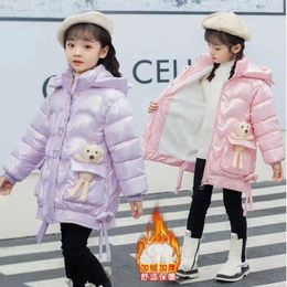 Down Coat 2023 Winter Jacket For Girls Teen Kids Parka Snowsuit Fashion Bright Waterproof Outerwear Children's Clothing 4 6 8 10 12